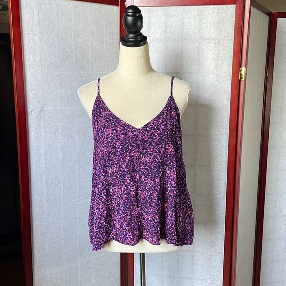 Eight Sixty Multicolored Flowing Tank Top with Adjustable Straps (Size: M) - Picture 3 of 11